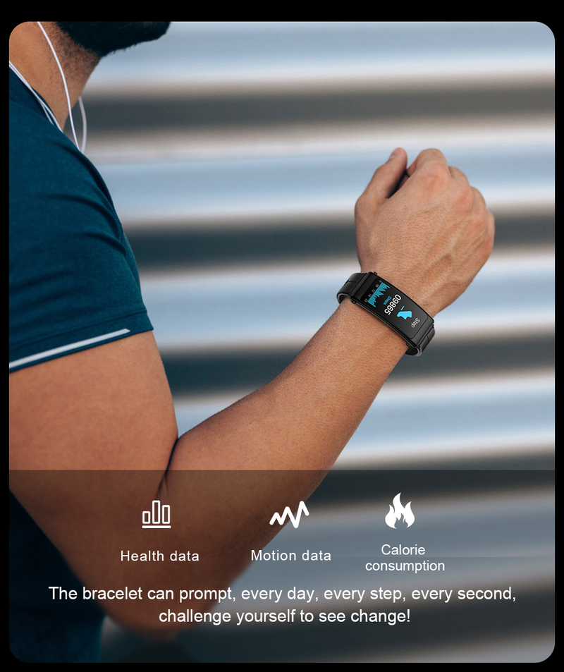 Smartwatch touch screen K13 con auricolari wireless, braccialetto intelligente 2 in 1_voghion.com