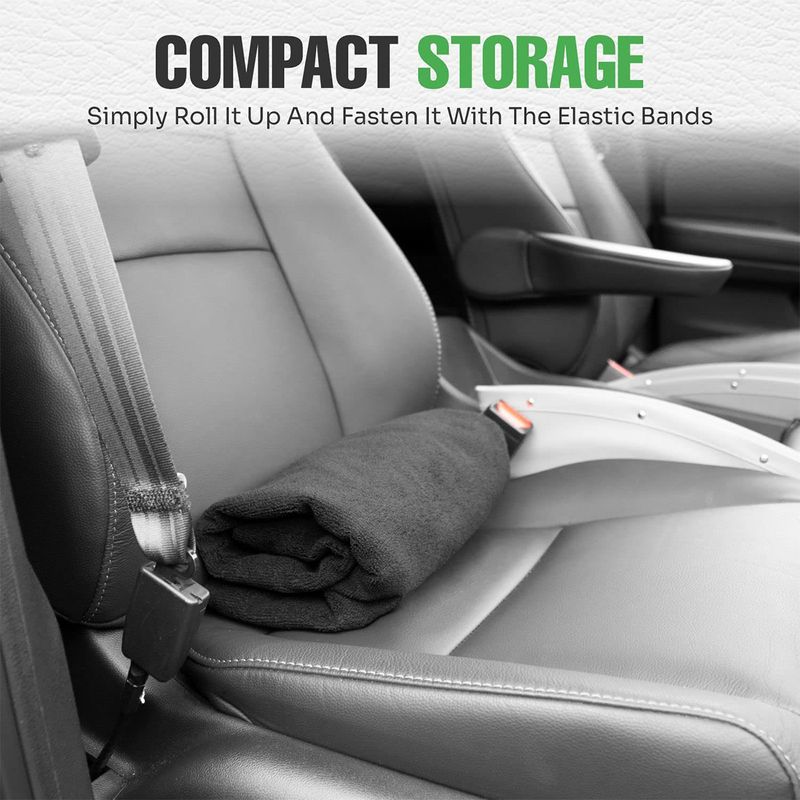 Cover Waterproof Car Seat Towel Protector With Adjustable Elastic Strap 29.5 X 56" Non-slip Breathable Front Rear_voghion.com