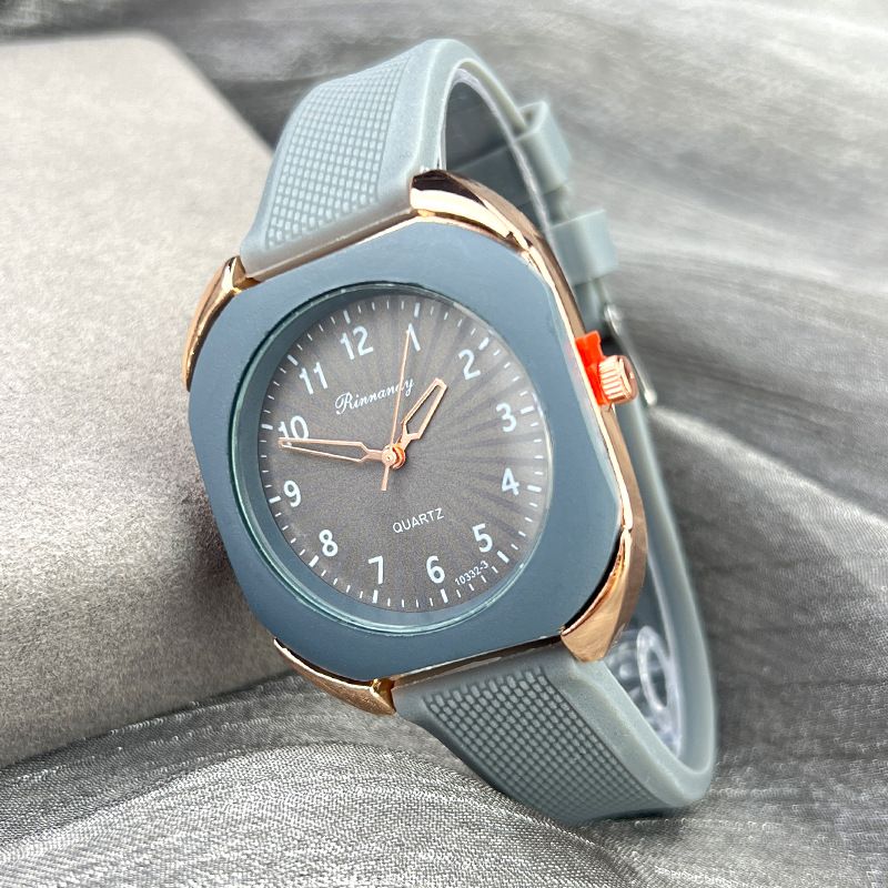 Orologio digitale con cassa rettangolare, bordo in metallo color caramella, orologio da scuola in silicone, regalo per lavoro, tutti i giorni, compleanno, anniversario, San Valentino_voghion.com