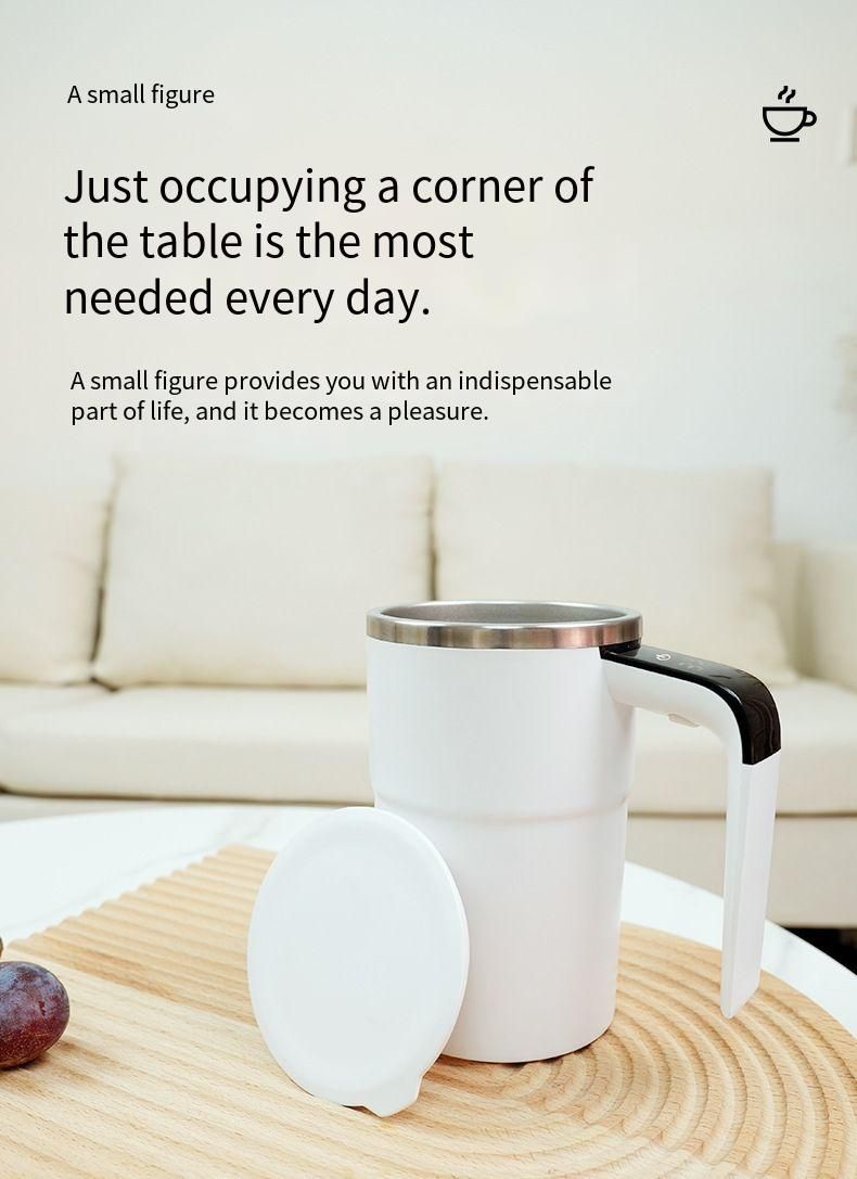 Intelligente Temperaturmessung Magnetisches automatisches Rühren Elektrischer tragbarer Kaffee-Milchshake Fitness-Protein_voghion.com