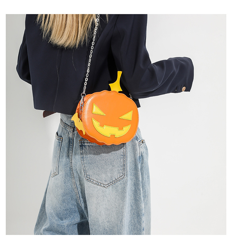 Borsa a tracolla di tendenza della borsa della zucca di espressione della catena di modo creativo di personalità delle signore di Halloween all'ingrosso speciale della fabbrica_voghion.com