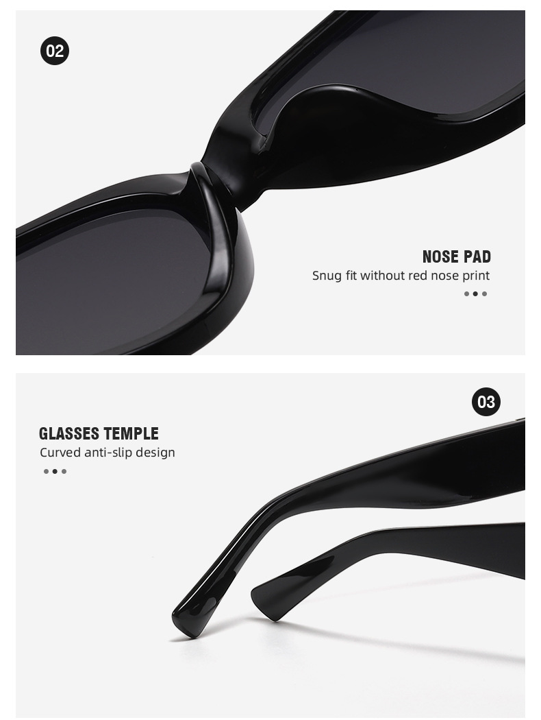 Nuovi occhiali da sole con montatura piccola Occhiali da sole cat-eye alla moda con lati stretti, personalità di tendenza, occhiali hip hop con stampa zebrata_voghion.com