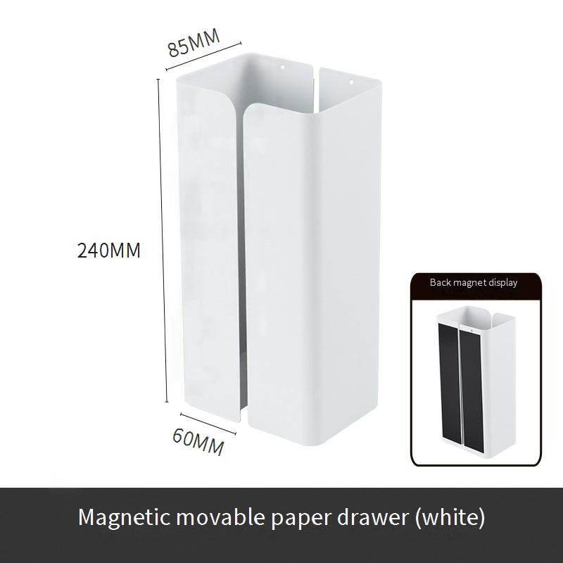 Familien-Organizer, verstellbarer magnetischer Taschentuchhalter, wandmontierter Papierspender, universell passend für Kühlschrank und Schreibtisch, mit starkem Klebstoff_voghion.com