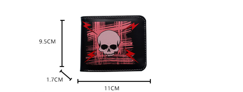 Men's Wallet Wallet Retro Demon Skull Short Small Wallet Portable Fashion Clutch Coin Purse._voghion.com