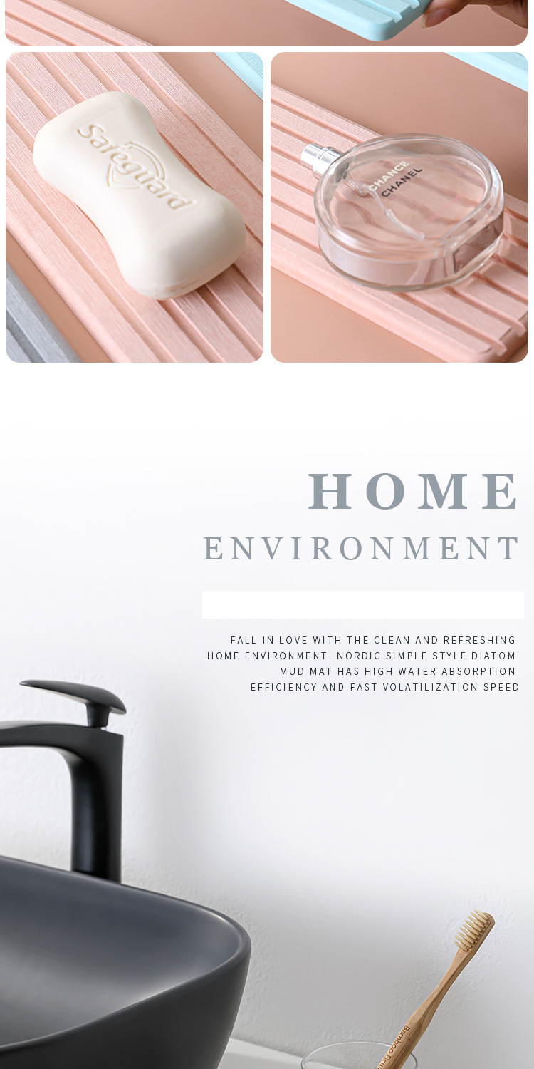 Detersivo per bagno giapponese, diatomite, fango diatomeico, sottobicchiere assorbente rettangolare, forniture per hotel_voghion.com