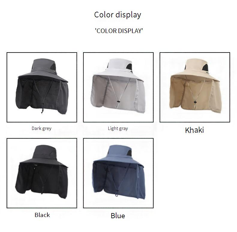 Sonnenhut mit vollständiger Abdeckung und Nackenklappe – LSF 50+ Schutz zum Angeln und Wandern – Atmungsaktives und staubdichtes Design_voghion.com