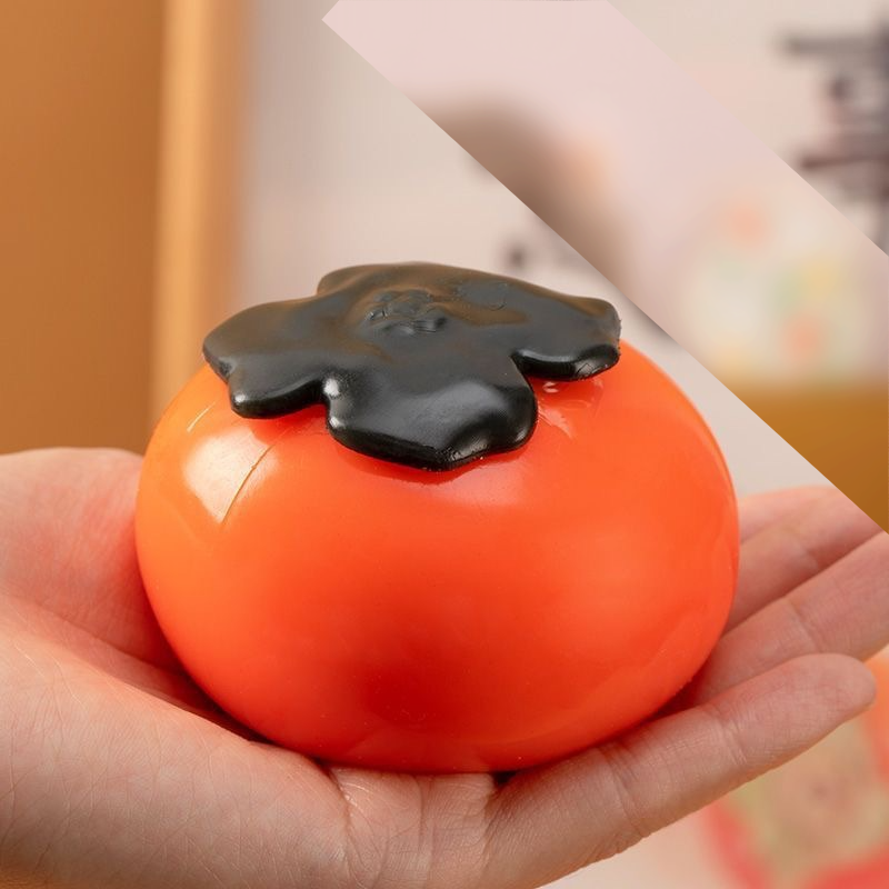 Squishies in schiuma, simulazione creativa, frutta, cachi, fluido, divertimento, pizzicamento, lento rimbalzo, sfiato, decompressione, giocattolo, gioco con il cibo, pizzicamento, decompressione, artefatto_voghion.com