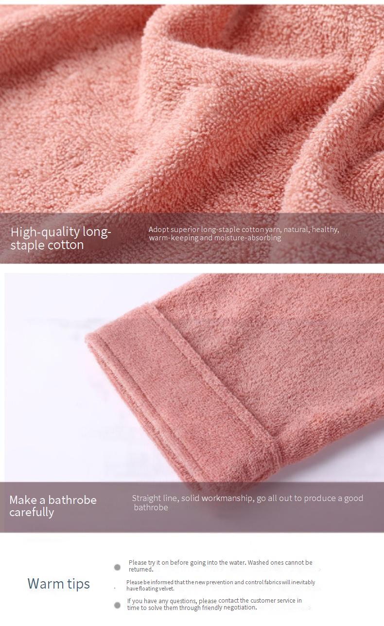 Luxury Long Cotton Bathrobe For Couples - Extra Long & Thick, Super Absorbent (Hotel & SPA Grade, Winter Wear For Men & Women)_voghion.com