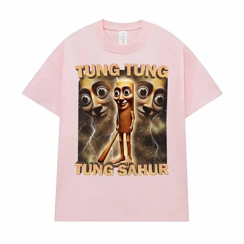 T-shirt da uomo con meme divertente della mazza da baseball - T-shirt in cotone streetwear alla moda con stampa vintage - Comoda camicia casual a maniche corte_voghion.com