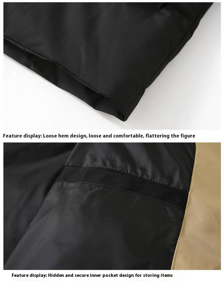 Heavyweight Winter Parka For Big & Tall Men - Thickened Polyester Hooded Jacket With Zipper, Oversized Fit Up To 11XL (Black/Green)_voghion.com