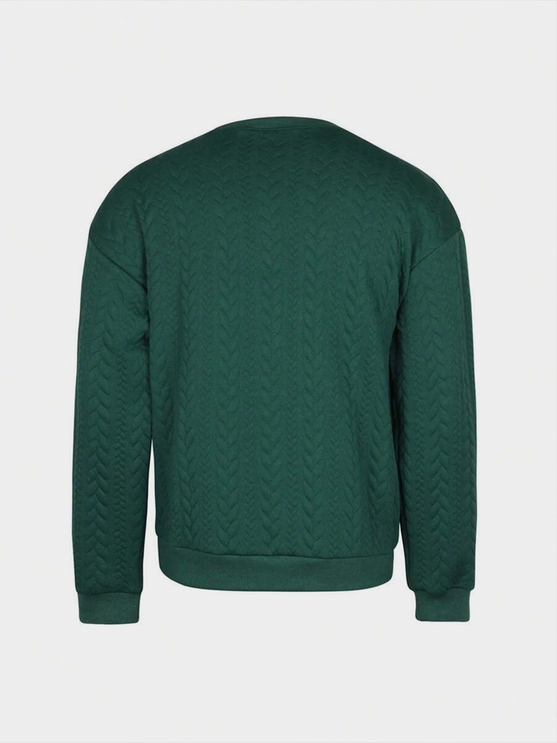 Nuovo maglione in maglia tinta unita da uomo - Essenziale per autunno/inverno con misto lana di prima qualità_voghion.com