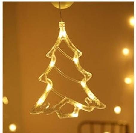 Luces LED navideñas con ventosa para ventanas: renos, muñecos de nieve, Papá Noel, estrellas y más. Ideales para el hogar y la tienda._voghion.com