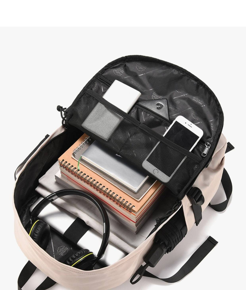 Lightweight Nylon Backpack For Travel, School & Work - Waterproof 14-Inch Laptop Compartment, Breathable Padded Straps, 36-55L Capacity_voghion.com