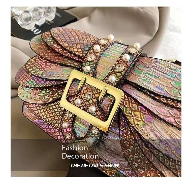 Bag Female Fashion Messenger Bag Red Super Fire Candy Color Chain Small Square Bag Small Crowd Stripe Messenger Bag Tide_voghion.com