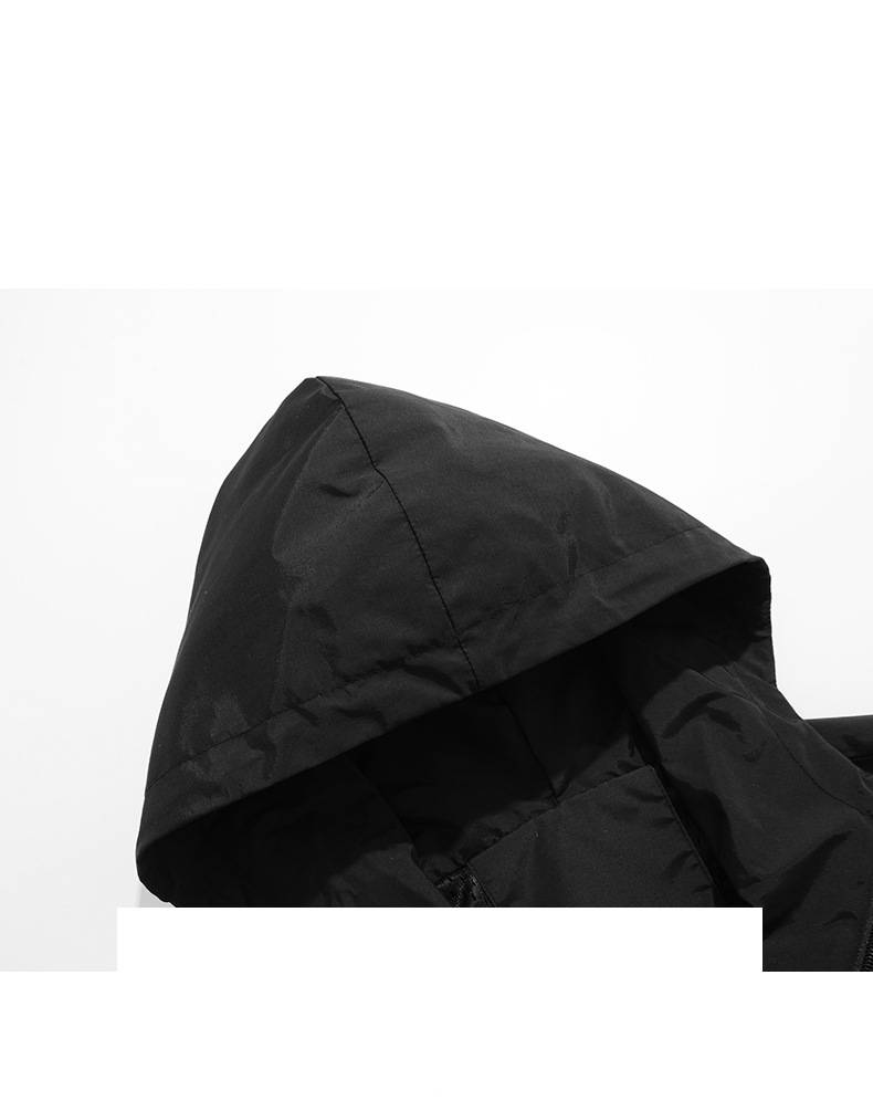 Giacca leggera da uomo con mezza cerniera e cappuccio, da esterno, con mezza cerniera e cappuccio - Giacca antivento traspirante da lavoro per esterni, per primavera e autunno_voghion.com