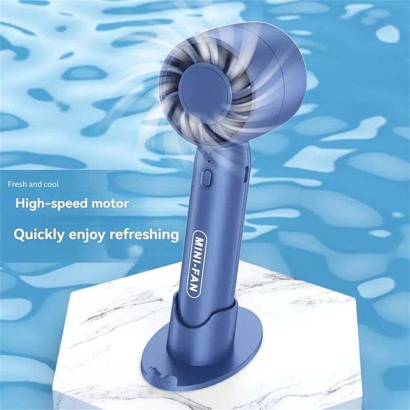 Portable Mini Handheld Fan - USB Rechargeable With Stand, 3-Speed Settings For Home, Travel & Camping, Perfect Gift_voghion.com
