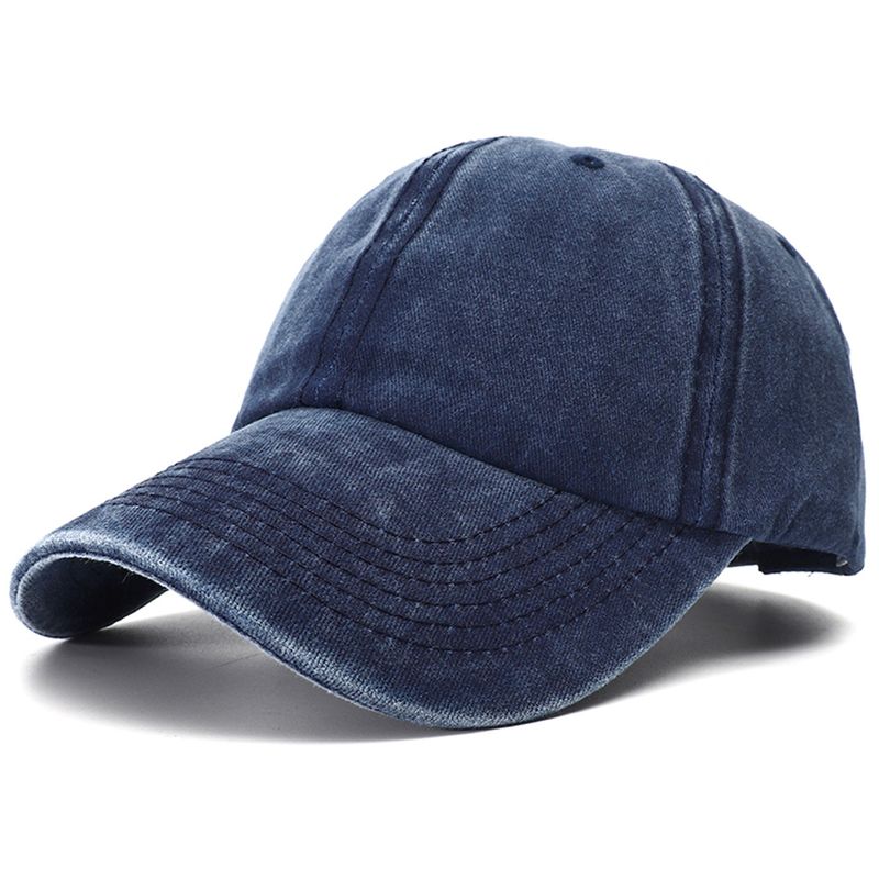 Unisex Plain Baseball adjustable Solid Color Peaked Cap Vintage Washed Cotton Snapback Hats for Women Men Gorras Para_voghion.com