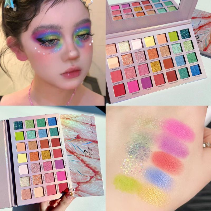 28 colori trucco da palcoscenico glitter polvere di cipolla rosa paillettes ombretto opaco perlato disco performance studentesca_voghion.com