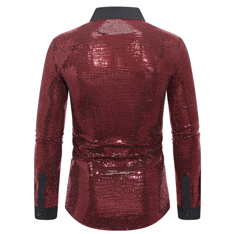 Camicia casual da uomo Primavera Nuova moda Semplice e brillante Merci Camicia colorata a maniche lunghe YC11_voghion.com