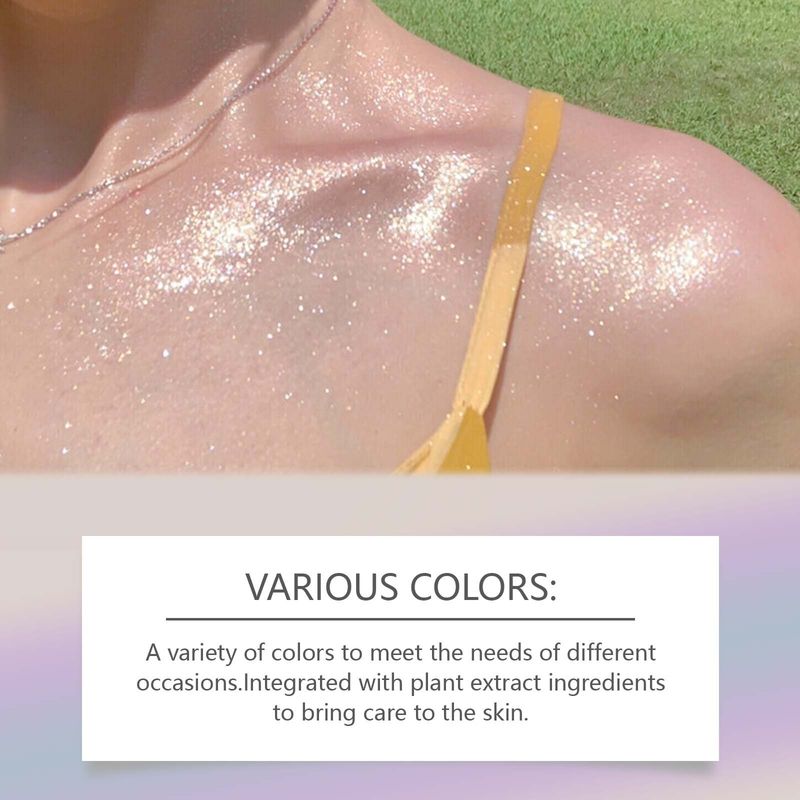 EELHOPE Party Body Glitter Öl Urlaubsparty hellt die Haut Schlüsselbein glänzenden Charme platzen Highlight Öl_voghion.com