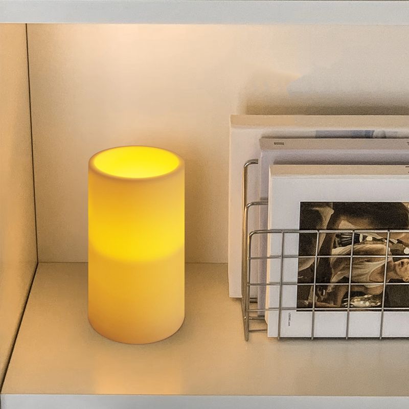 Flammenlose LED-Kerzen – Fernbedienung, Timer, 3D-Wachstextur, sicher für Heim- und Feiertagsdekoration (6er-Pack, warmweißes Flackern)_voghion.com