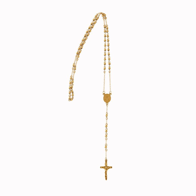 Collana con ciondolo a forma di croce con cuore e vergine, alla moda, in acciaio inossidabile, nuova e alla moda, in titanio._voghion.com