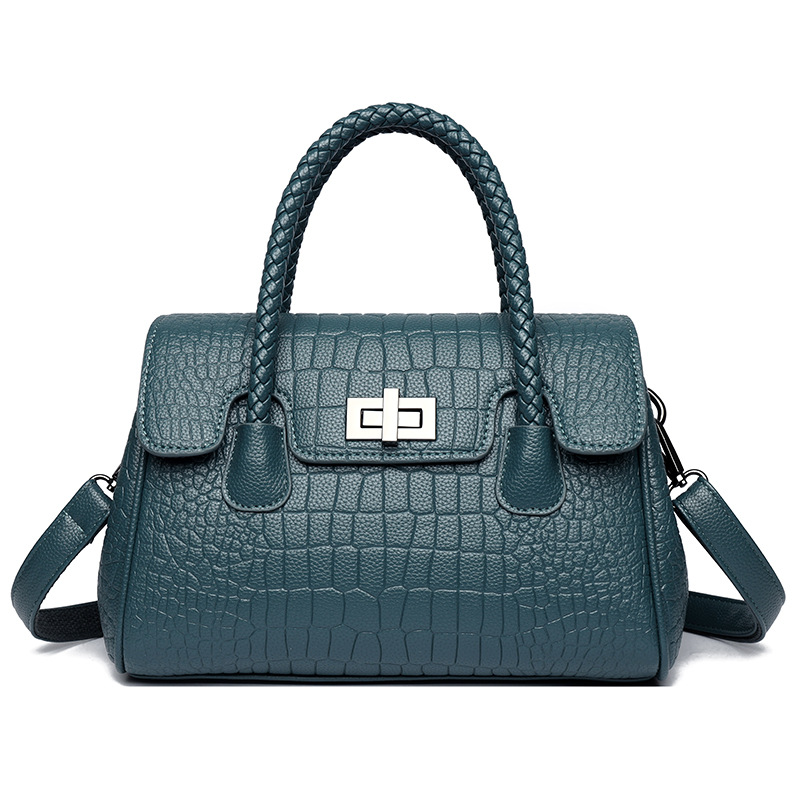Borsa a tracolla in pelle morbida ed elegante, con tracolla intrecciata, per donne, 2025, nuova, alla moda, per mamme di mezza età_voghion.com