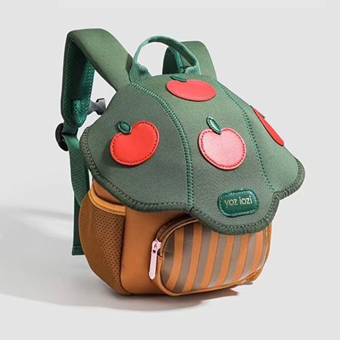 Mini mochila con forma de hongo para niños y niñas, ideal como regalo, con dibujos animados._voghion.com