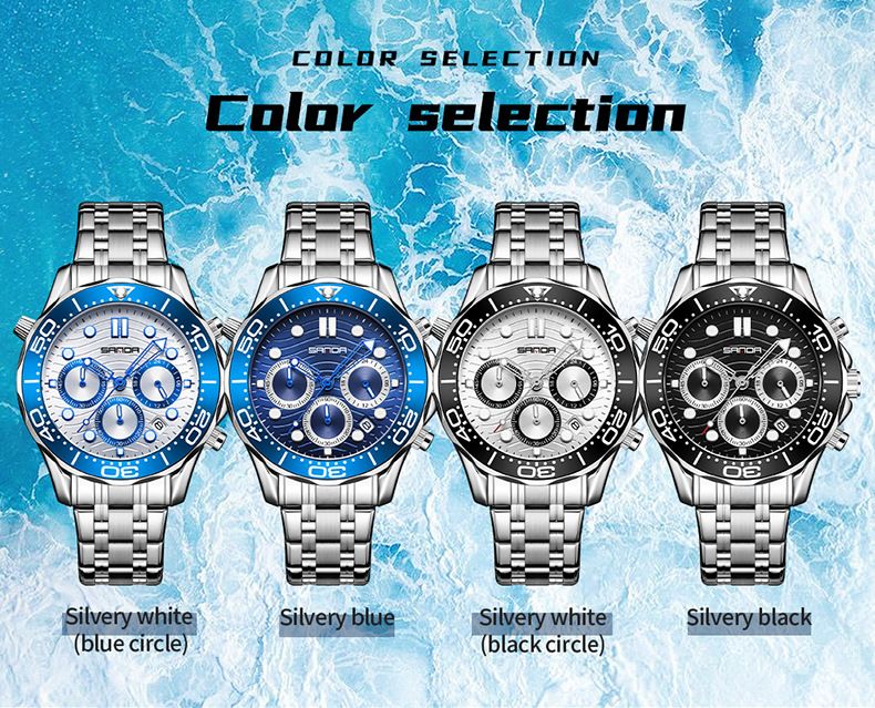 Men's Stainless Steel Quartz Watch With Date Display, Luminous Hands, And 30M Water Resistance - Fashionable Round Dial Wristwatch Waterproof_voghion.com