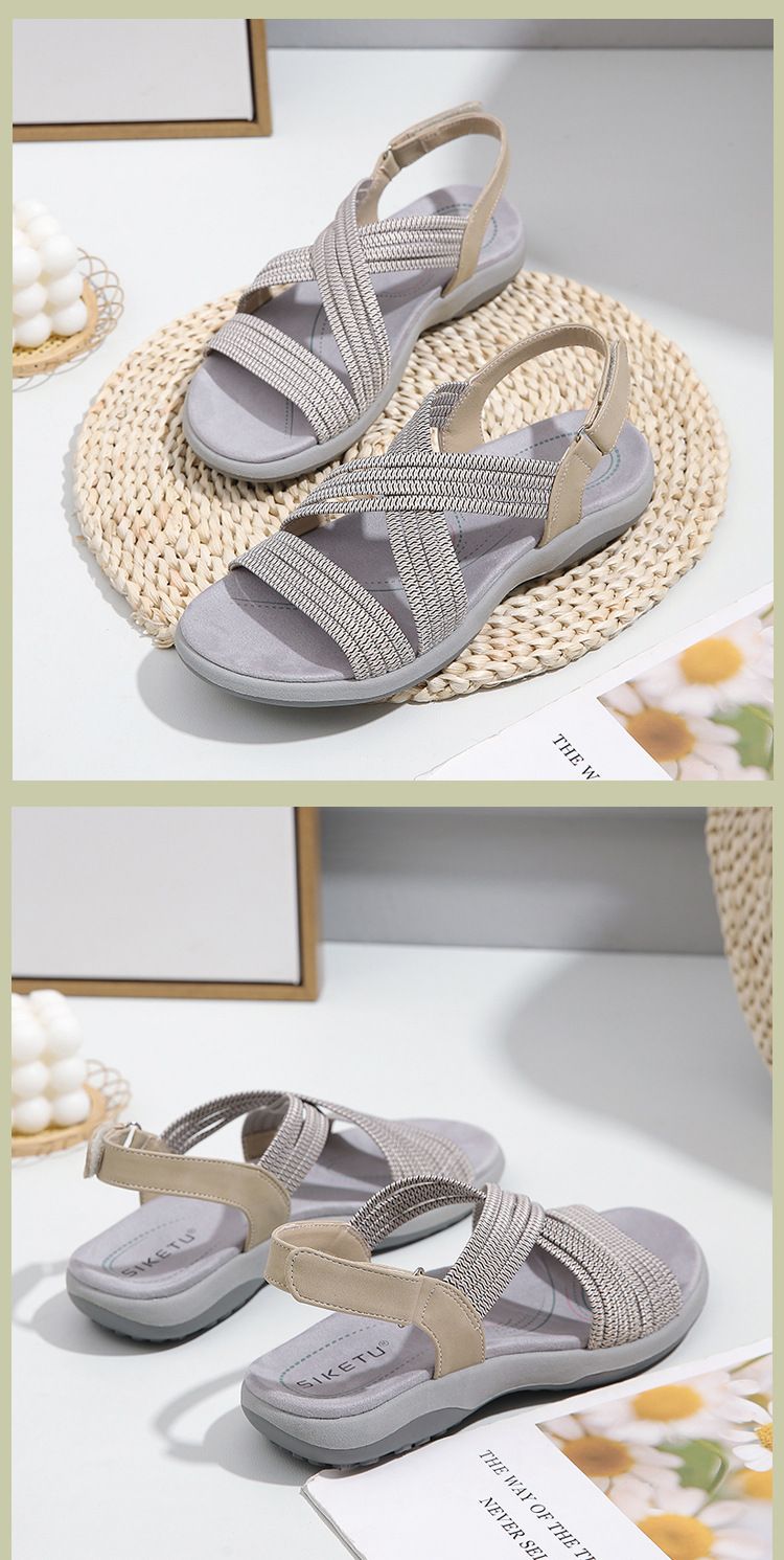 K6357-6 New 2025 Sports Sandals Elastic Velcro Large Size Women's Shoes_voghion.com