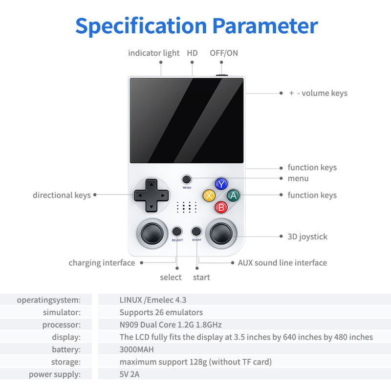 M21 Handheld 3.5-Zoll High-Definition PS1 Spillkonsole kann un engem Fernseh verbonne ginn fir an duebel_voghion.com