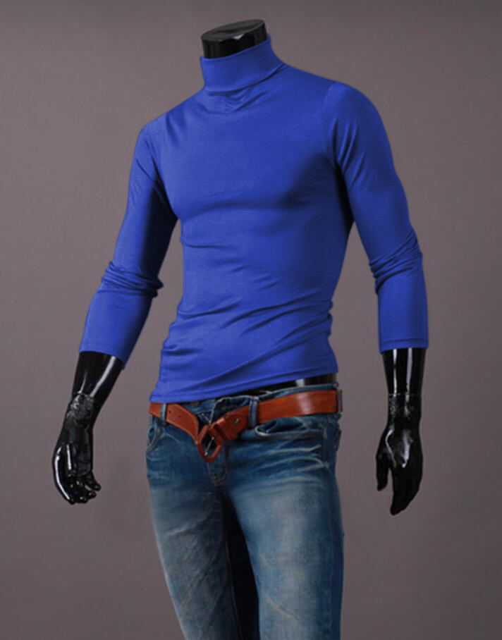 Männer Effenfaarweg Rollkragen T-Shirt Fir Männer Hierscht Fréijoer Casual Laangärm Basis Bottoming Hemd Fir Männer Slim-Fit Tops_voghion.com