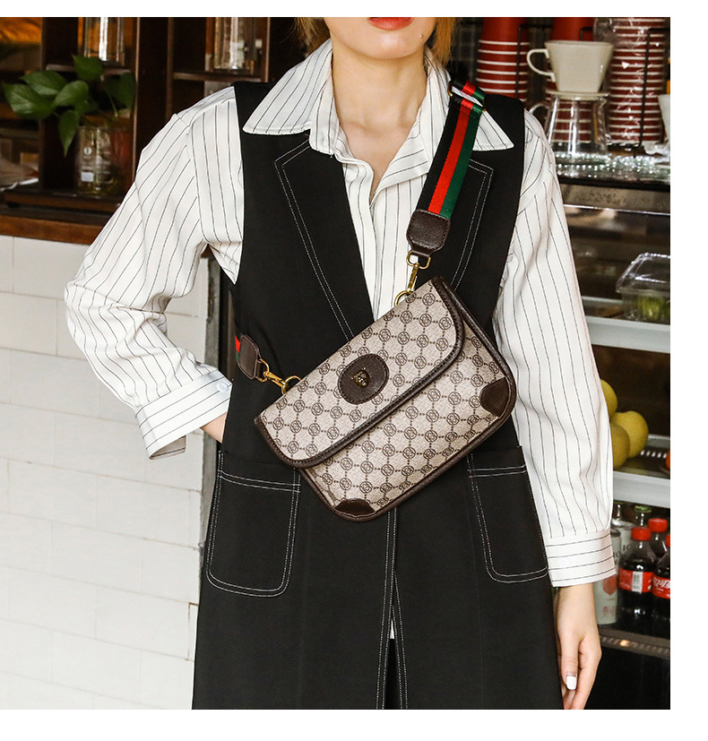 Väska 2023 New Fashion Unisex Mode Tiger Head One Shoulder Crossbody Väska Midjeväska Bröstväska Sommar Liten Väska Mångsidig_voghion.com