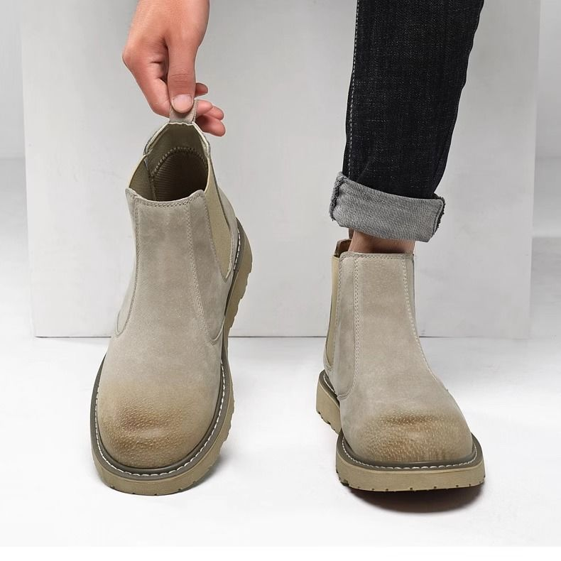 Klasični škornji Moški visoki čevlji Britanski stil Doc Martens Retro moški čevlji Jesenski puščavski škornji Srednje visoki škornji_voghion.com