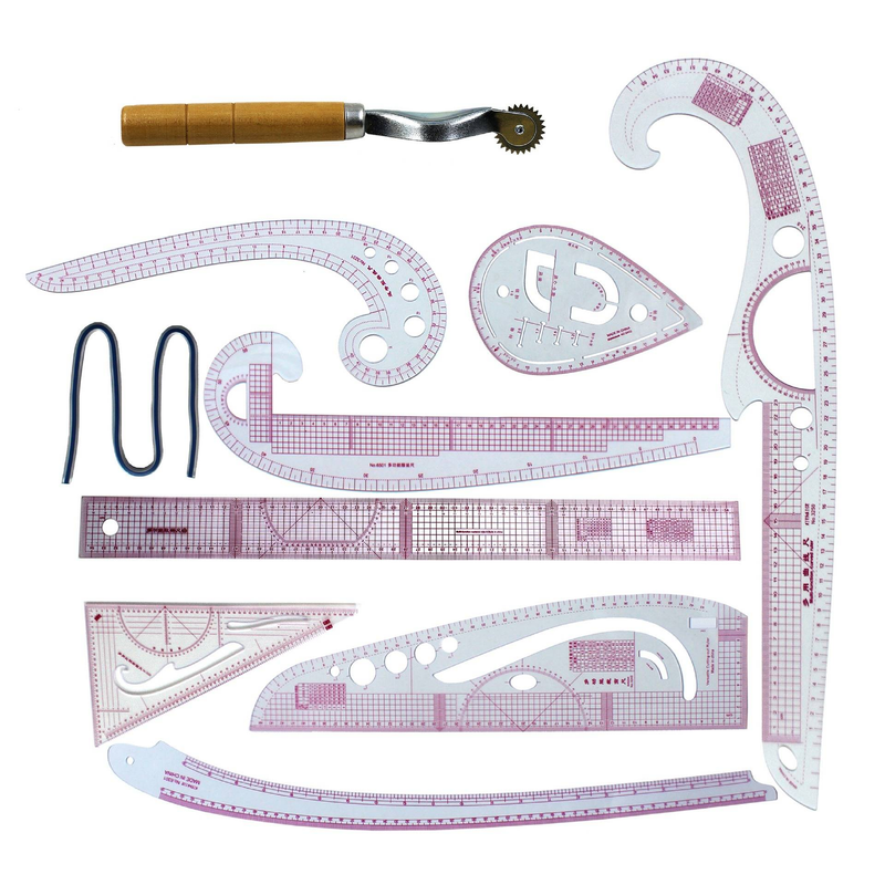 Set rigle multifuncționale DIY, riglă cu mânecă, riglă pentru yardaje, riglă curbă, riglă pentru matlasare, riglă pentru cusut_voghion.com
