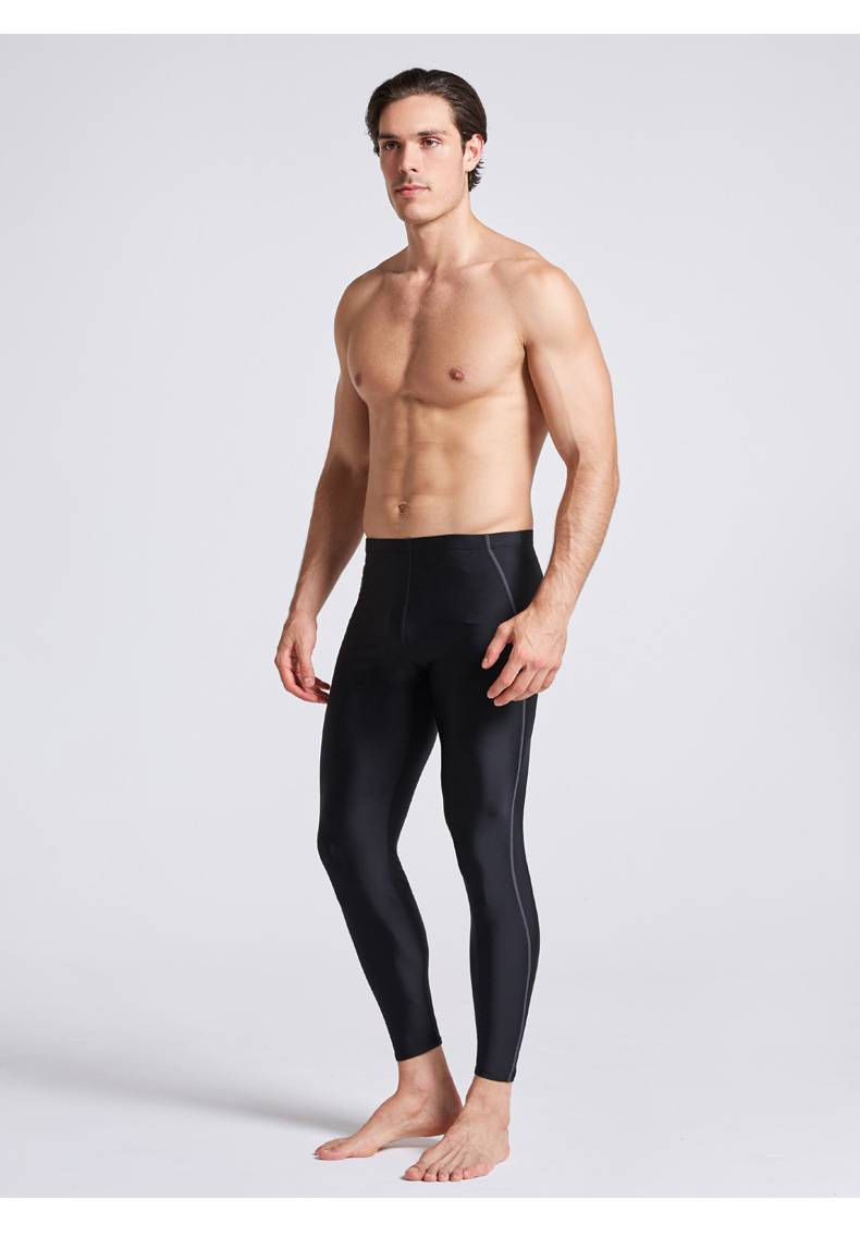 Traje de baño largo de secado rápido, protección solar, impermeable, para competición, para hombre, para esnórquel y surf._voghion.com
