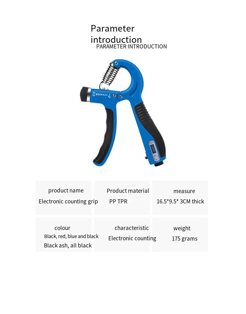 New R Type Electronic Counting Gripper, Easy To Adjust The Strength To Enhance The Finger And Arm Strength Equipment Trainer_voghion.com