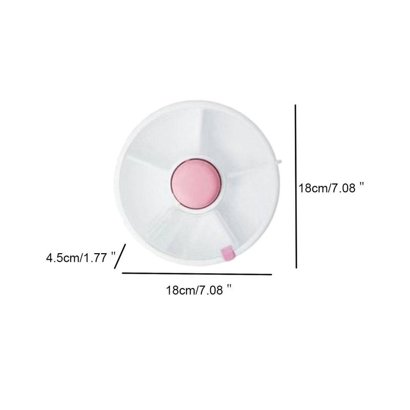 5 Fächer Kleinkind Spinner Tragbare Serviertablett Unterteilt Mit Deckel Lebensmittel Box Für Snack Süßigkeiten Nuss Picknick Reise_voghion.com