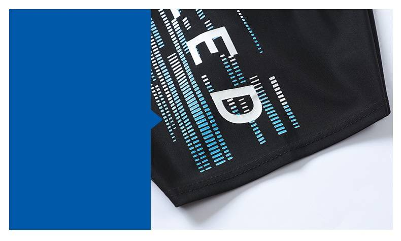 Quick-drying Men's Large-sized Swimming Trunks, Beach Hot Spring Professional Polyester Printed Flat-angle Swimming Trunks_voghion.com