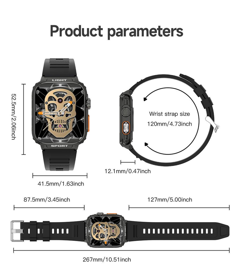 Multi Functional Outdoor Sports Smart Watch For Men Blood Pressure And Heart Rate Health Smart Watch_voghion.com