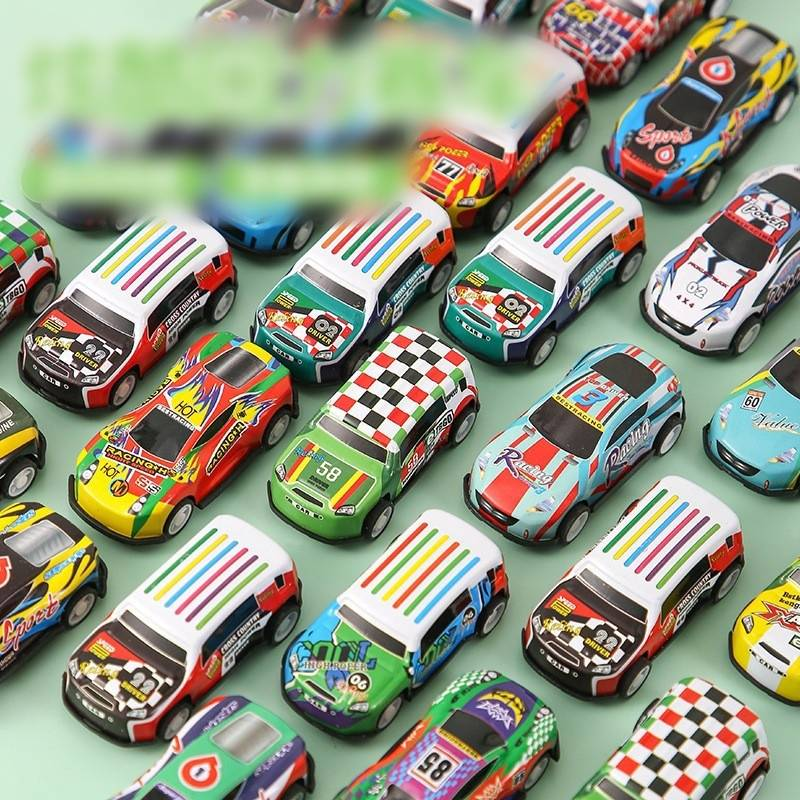 Coche de juguete de dibujos animados con retroceso, varios estilos y colores aleatorios, coche para niños, coche de aleación de hierro, juguetes pequeños_voghion.com