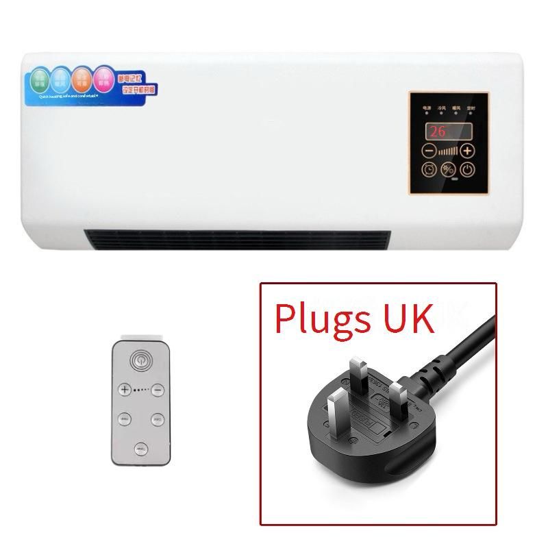Calefactor de pared de cerámica PTC de 1500 W con control remoto, 3 velocidades ajustables, protección contra sobrecalentamiento, ideal para baño, dormitorio y oficina._voghion.com