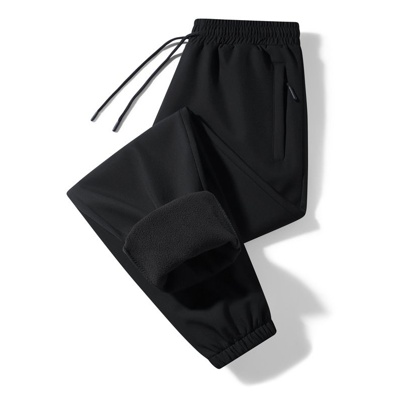 Herren Softshell Outdoorhose – Fleecegefütterte Winterhose, Relaxed Fit (Schwarz, Armygrün, Größen L-5XL)_voghion.com