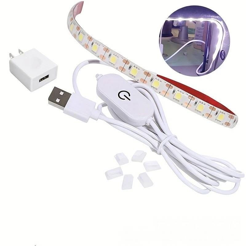 5V USB LED Sewing Machine Light Strip - 30cm 2835 Chip, 1200LM, Touch Control, White/Warm Light, CE Certified (Compatible With All Sewing Machines)_voghion.com