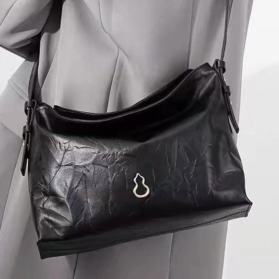 Bolsa de couro BAMPO Banpo Mianmian média pequena, nova, transversal, de ombro, estilo Hobo, para viagem_voghion.com