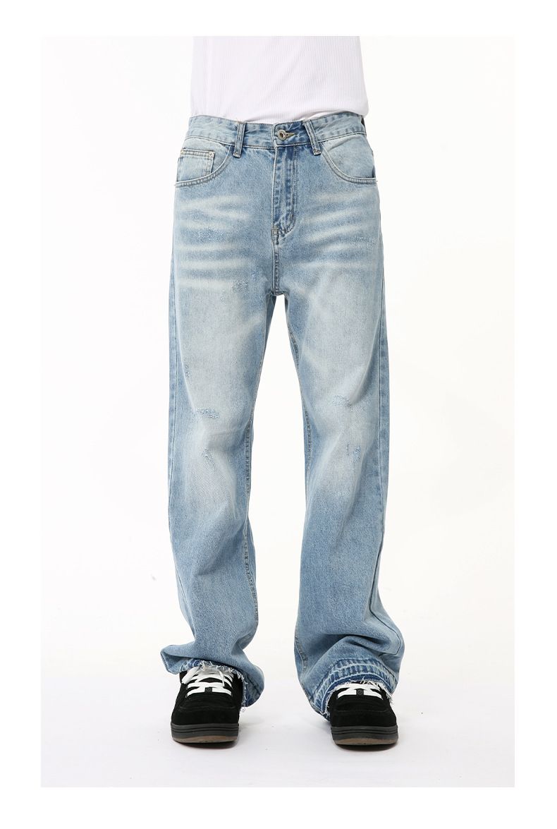 Herrenbekleidung Basic Simple Washed Flared Jeans Casual_voghion.com