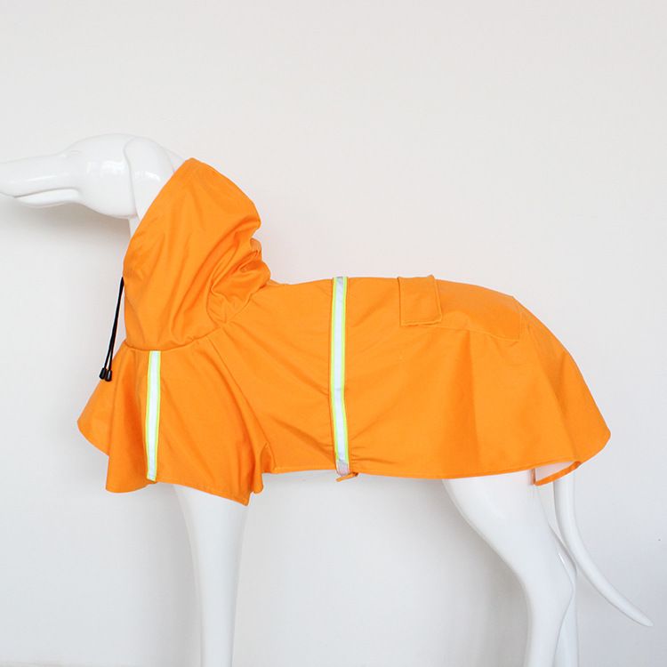 Large Cape Style Reflective Strip Pet Windproof Rainproof Dog Hooded Raincoat_voghion.com