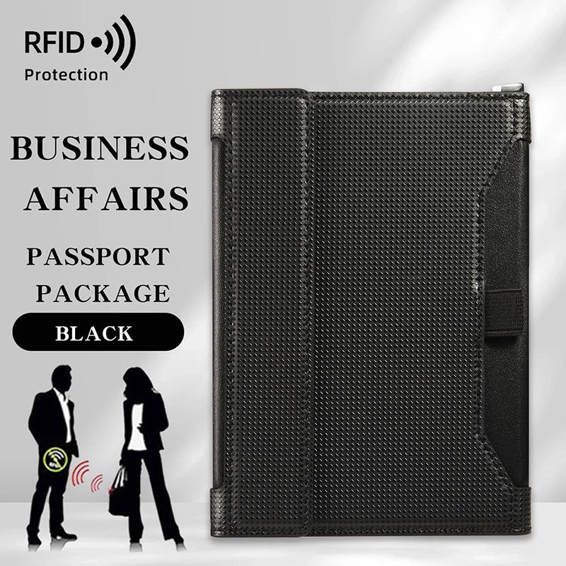 Reisepasstasche Diebstahlschutzbürste Multifunktionale Reisepasshülle mit großer Kapazität Schutzhülle Kartentasche Antimagnetisch RFID_voghion.com