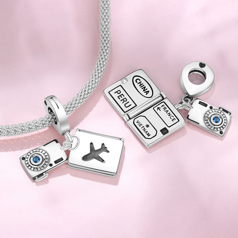 Kadın Takı Bluetooth Kulaklık Kahve Bira Gitar Charm Kolye Boncuk DIY Takı Bilezik Aksesuarları Bakır Kaplama Gümüş_voghion.com