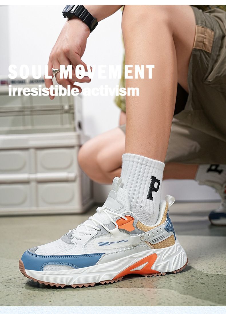 Men's ice silk mesh breathable sneakers Men's running shoes Student teen Daddy shoes_voghion.com